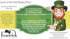 Luck of the Irish Happy Hour @ Fenwick Wine Cellars | Selbyville | Delaware | United States