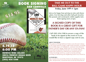 "TAKE ME OUT TO THE BALL GAME" Happy Hour  Book Signing @ Fenwick Wine Cellars | Selbyville | Delaware | United States